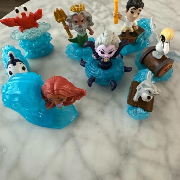 The Little Mermaid McDonalds Complete Toy Collection  all 8 included - Picture 3 of 7